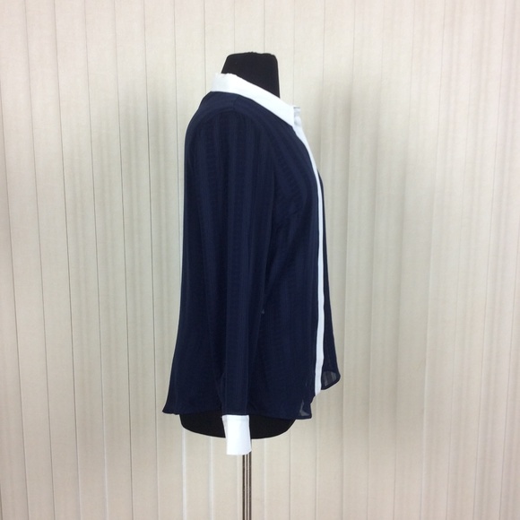 BCB Generation, Large, Navy, Boyfriend Blouse - Picture 4 of 8